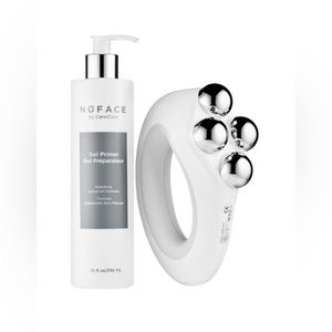 NuFace White & Silver Microcurrent Facial Toning Device with Gel Primer